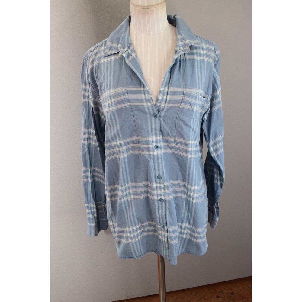 Patagonia Light Blue Plaid Button-Up Shirt